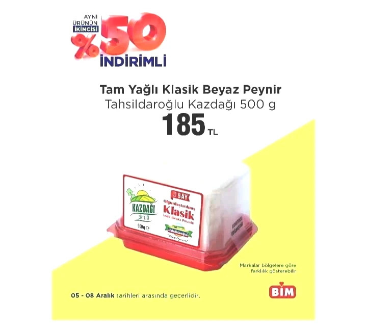 BİM market 05-08 Aralık 2025 "Aynı Ürünün İkincisi Yüzde 50 İndirimli" kataloğu yayımlandı! - Sayfa 13